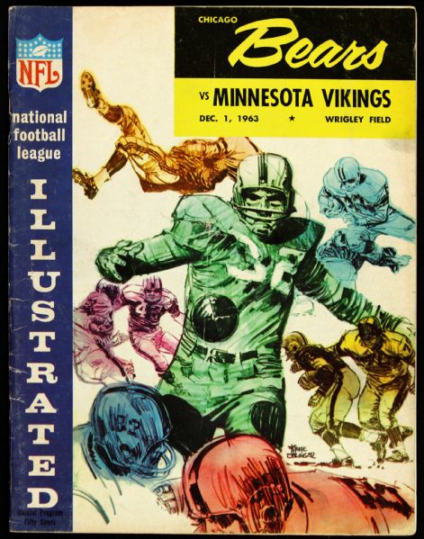 1963 Minnesota Vikings vs. Chicago Bears Program