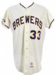 1971 Marty Pattin Milwaukee Brewers Game Worn Home Jersey (MEARS A10)