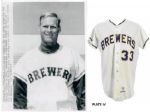1971 Marty Pattin Milwaukee Brewers Game Worn Home Jersey (MEARS A10)