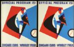 1962-65 Chicago Cubs Scorecard Collection - Lot of Eight