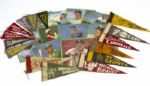 1950s-60s Auravision Baseball Player Record Cards and Mini Pennant Collection - Lot of 25 