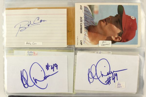 1970s-2000s Baseball Autograph Index Card Photos - Lot of 283 
