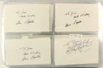 1960's-2000's Baseball Signed Index Card Photos - Lot of 419
