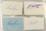 1960's-2000's Baseball Signed Index Card Photos - Lot of 419