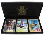 1998 Ted Williams Frank Robinson Carl Yastrzemski Signed Triple Crown Commemorative Porcelain Card Set HOF (JSA) 108/1000