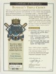 1998 Ted Williams Frank Robinson Carl Yastrzemski Signed Triple Crown Commemorative Porcelain Card Set HOF (JSA) 108/1000