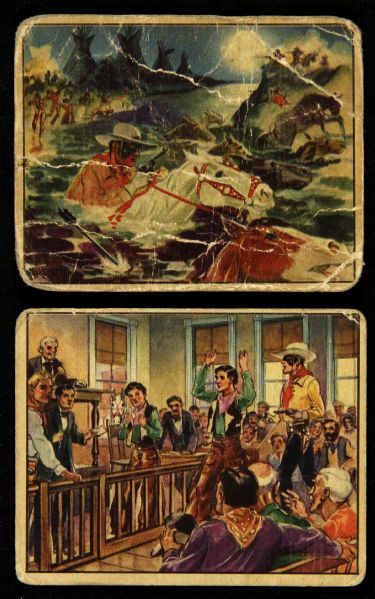 1940 Lone Ranger Philadelphia Gum Company Trading Cards - Lot of 5