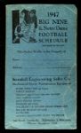 1947 Notre Dame Fighting Irish & Big Nine Kendall Engineering Football Schedule