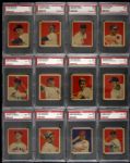 1949 Bowman Baseball cards All PSA Graded Includes Two PSA NM-MT 8 - Lot of 12