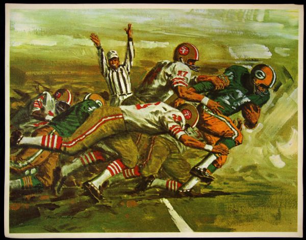 1966 Green Bay Packers Mobil Oil 11" x 14" Prints - Lot of 3