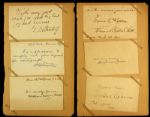 1930's Authors Politicians Religious Figures Signed Index Card Collection - Lot of 16 