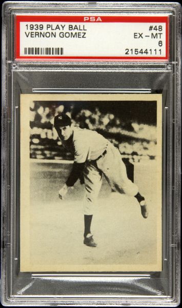 1939 Vernon Gomez New York Yankees Play Ball #48 (PSA EX-MT 6)