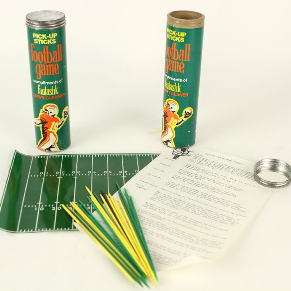1968 Pick Up Sticks Football Game Fantastik Spray Cleaner Premium - Lot of 2 Complete