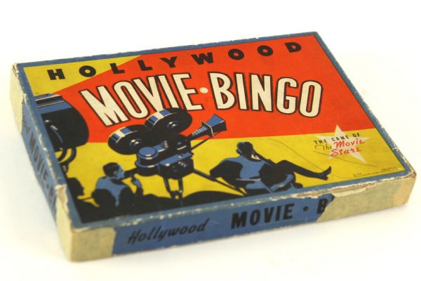 1937 Hollywood Movie Bingo Board Game Complete in Original Box