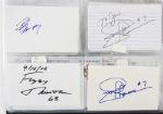 1960's-1960's Signed Football Index Cards- Lot of 171