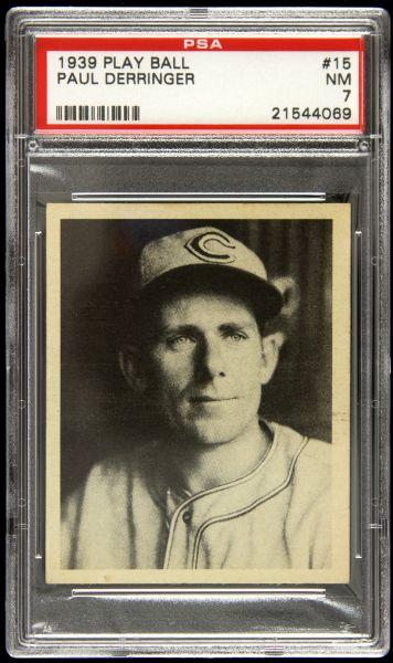 1939 Paul Derringer Cincinnati Reds Play Ball #15 (PSA NM 7)