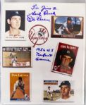 1960's-1960's Signed Baseball Photos and Index Cards - Lot of 107