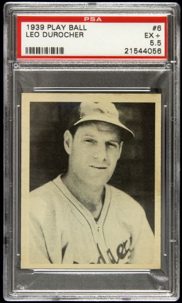 1939 Leo Durocher Brooklyn Dodgers Play Ball #6 (PSA EX+ 5.5)
