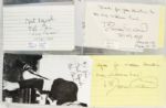 1960s-2000s Football Signed Index Card Collection - Lot of 318