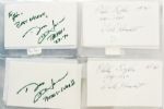 1960's-2000's Football Signed Index Card Collection - Lot of 318