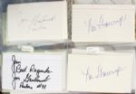 1960's-2000's Football Signed Index Card Collection - Lot of 318