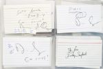 1960's-2000's Football Signed Index Card Collection - Lot of 318