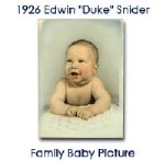 1926 Duke Snider Baby Picture 5" x 7" Original Photograph from Snider Family Photo Album (MEARS LOA)