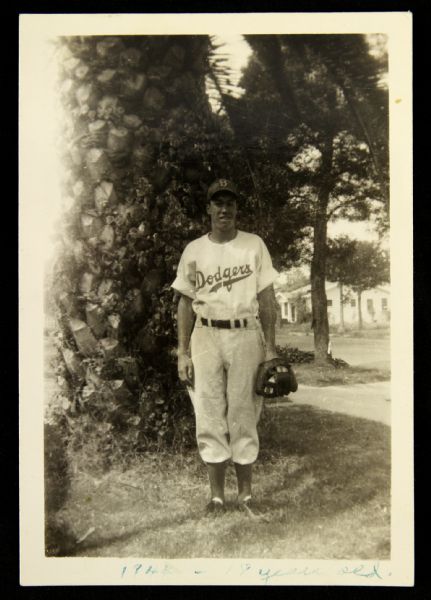1941 Duke Snider Brooklyn Dodgers 3.5" x 5" Original Photograph from Snider Family Photo Album (MEARS LOA)