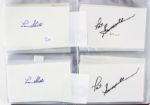 1950's-2000's Football Signed Index Card Collection - Lot of 181