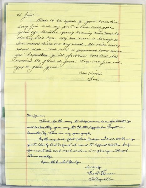1950s-2000s Baseball Football Signed Letter Collection - Lot of 41
