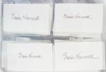 1950's-2000's Baseball Signed Index Card Collection - Lot of 218