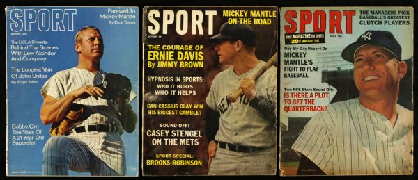 1956-69 Mickey Mantle New York Yankees Sports Magazine Collection - Lot of 18