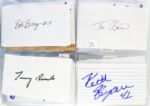 1950's-2000 Football Signed Index Card Collection - Lot of 433