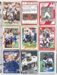 1960's-2000's Football Signed Photo and Trading Cards - Lot of 126 Includes Bill Belichick Chris Berman Daryl Johnston