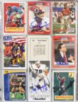 1960's-2000's Football Signed Photo and Trading Cards - Lot of 126 Includes Bill Belichick Chris Berman Daryl Johnston