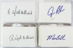 1950's-2000's Baseball Signed Index Card Collection - Lot of 156