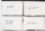 1950's-2000's Baseball Signed Index Card Collection - Lot of 156