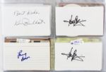 1950's-2000's Baseball Signed Index Card Collection - Lot of 156
