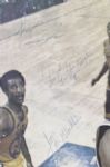 1969-70 Milwaukee Bucks Team Signed 25 x 38 Mounted Poster w/ 16 Signatures Including Lew Alcindor, Jon McGlocklin & More (JSA)