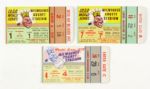1953-2012 Milwaukee Braves Collection Includes World Series Programs Ticket Stubs - Lot of Nine