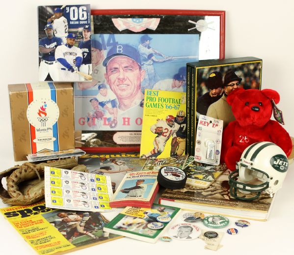 1950s-2000s Assorted Baseball Football Basketball Publication & Memorabilia Collection - Lot of 175