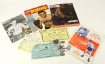 1948-1960 circa Carmen Basilio Personal Boxing Artifact Collection Grouping, Fight Contracts, Telegrams, Hickok money clip, decortive lighter, & more