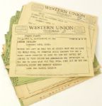 1948-1960 circa Carmen Basilio Personal Boxing Artifact Collection Grouping, Fight Contracts, Telegrams, Hickok money clip, decortive lighter, & more