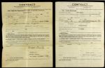 1948-1960 circa Carmen Basilio Personal Boxing Artifact Collection Grouping, Fight Contracts, Telegrams, Hickok money clip, decortive lighter, & more