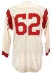 1960's White Durene #62 Football Jersey