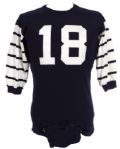 1967 Durene #18 Game Worn Football Jersey w/ 6 Button Crotch Piece (MEARS LOA)