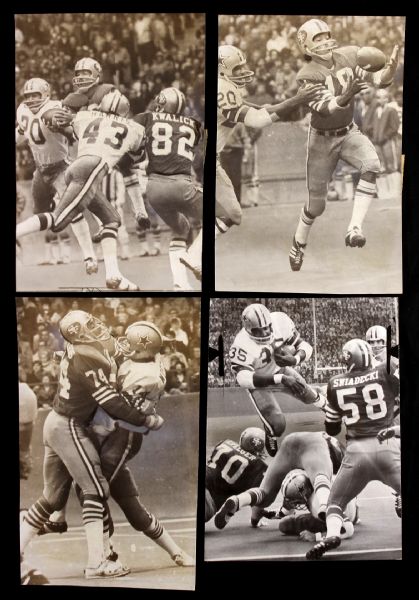 1971-72 Dallas Cowboys Original Photography Collection - Lot of 8 w/ Roger Staubach, Mel Renfro, Calvin Hill & More