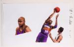 1993-94 Charles Barkley Phoenix Suns Original Chris Consani Artwork Used in Production of McDonalds Commemorative Cups