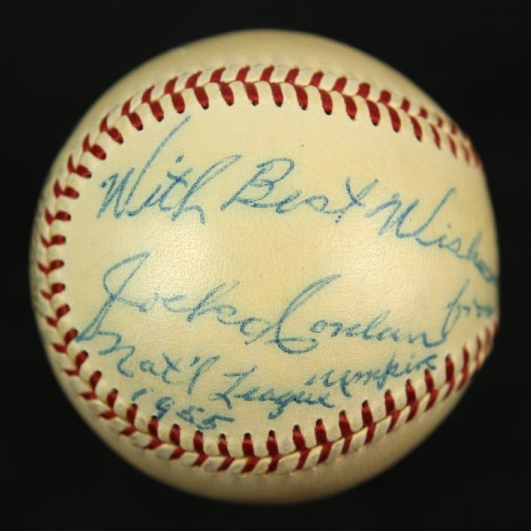 1951-69 Jocko Conlan Signed ONL Giles Ball Hall of Fame Umpire (JSA)