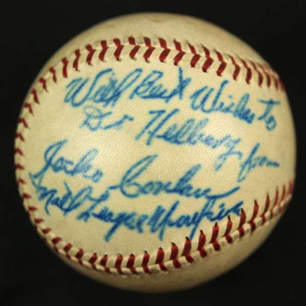 1934-51 Jocko Conlan Signed ONL Frick Ball Hall of Fame Umpire (JSA)